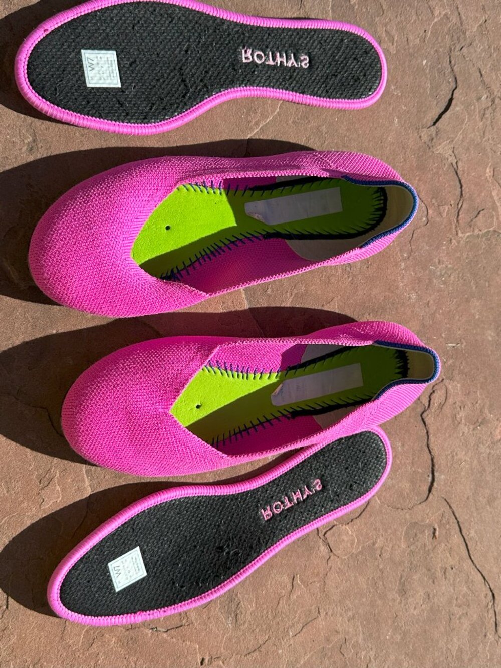 Bright Pink Rothys, Size 7 - Picture 3 of 3
